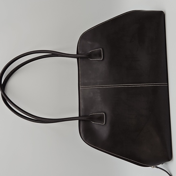 WILSONS LEATHER Tote Purse Elegant Brown Straps Satchel - Picture 5 of 10